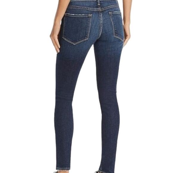 FRAME Blue Le Skinny de Jeanne Distressed Jeans Sz 26 - Picture 11 of 13